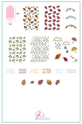 Fallpaper - Singing in the Rain (CjS-131)  - Clear Jelly Stamping Plate